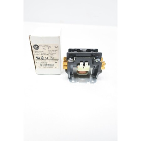 Allen Bradley DEFINITE PURPOSE 120V-AC 25A AMP AC CONTACTOR 400-DP25ND1